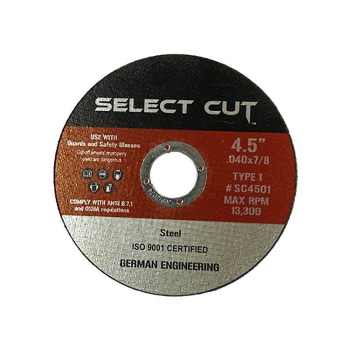 4-½” X .040 X ⅞” CUT-OFF WHEEL, RPM: 13,300