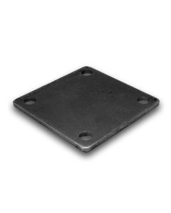 5" X 5" BASE PLATE THICKNESS: 1/4" HOLES: 4 (1/2")